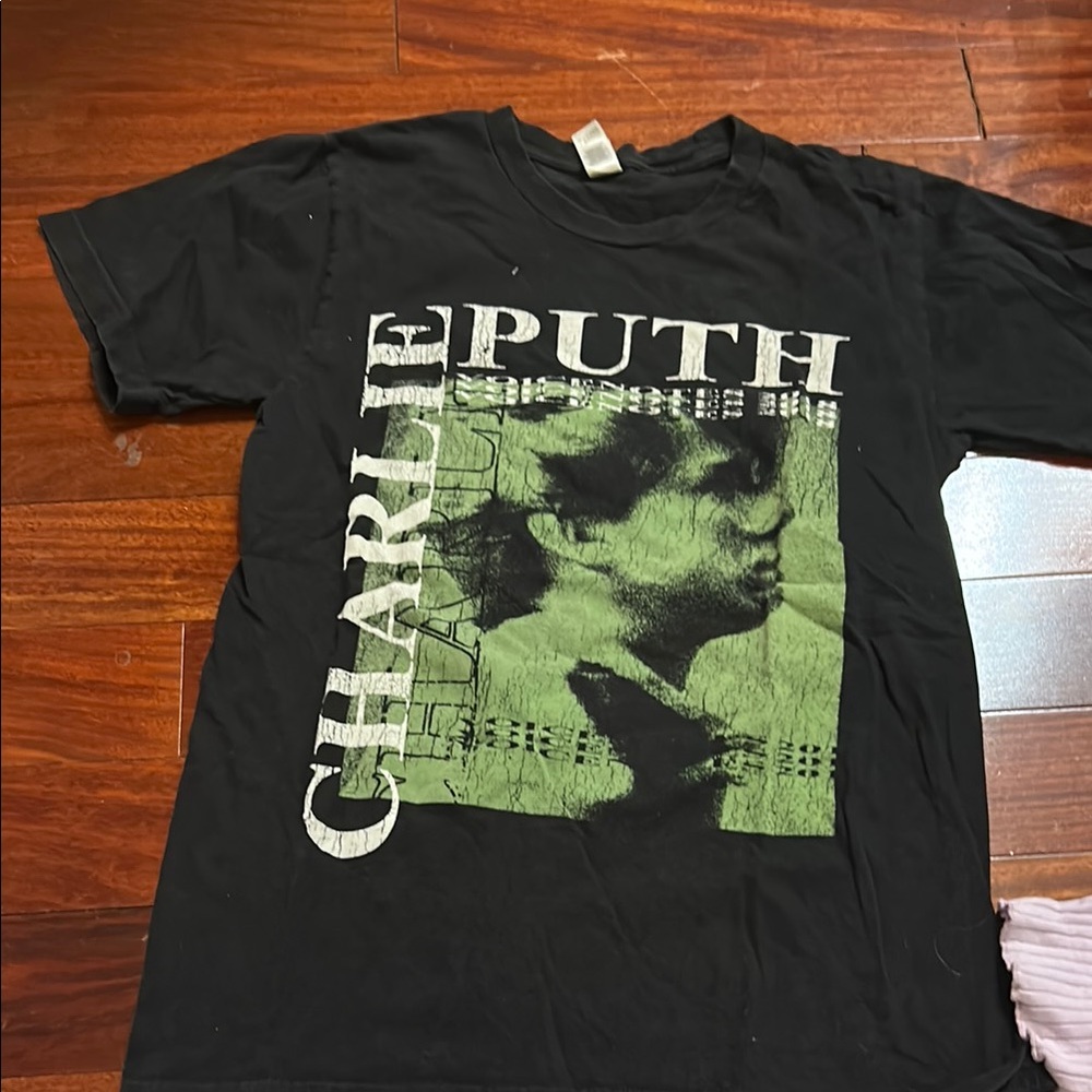 Charlie Puth Black Graphic T-Shirt concert 2018 voice notes
